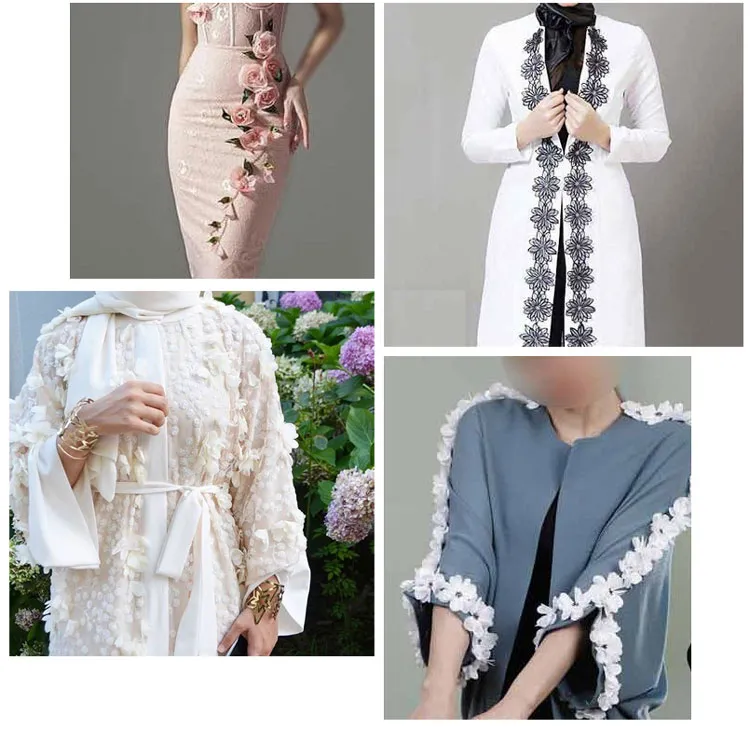 انواع نوار گل برای تزیین لباس